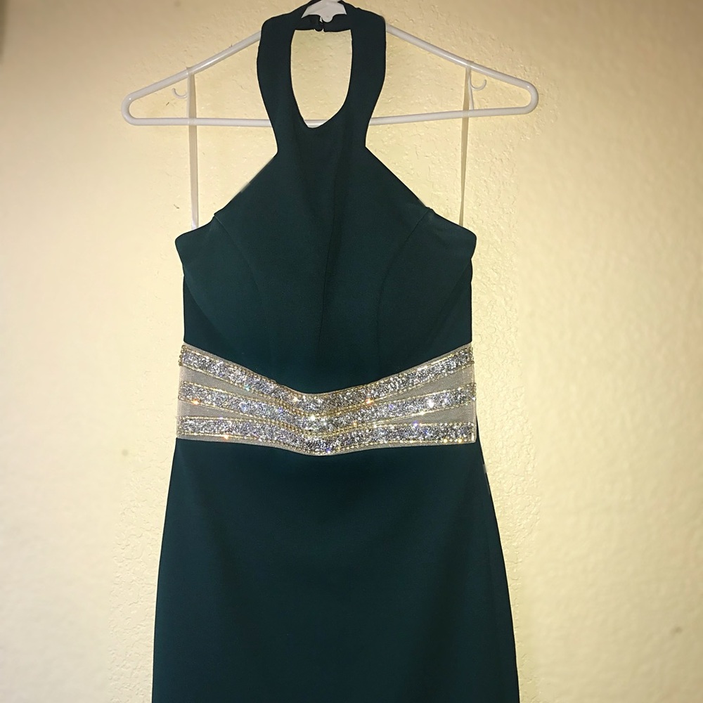 Speechless Embellished Body-Con Halter Dress